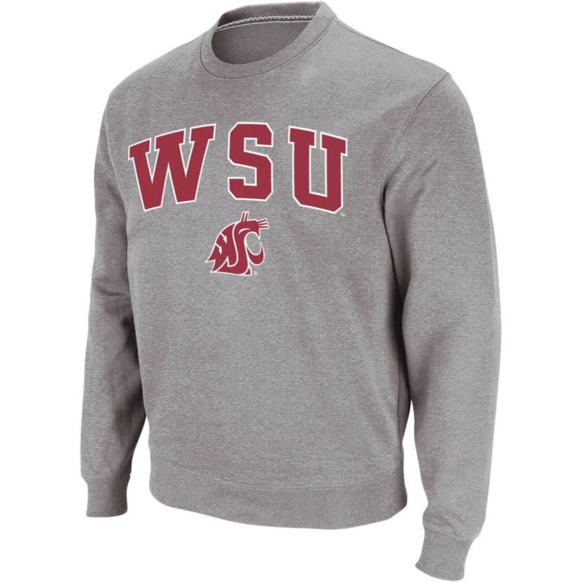 NCAA Washington State Cougars Arch & Logo Crew Neck Sweatshirt