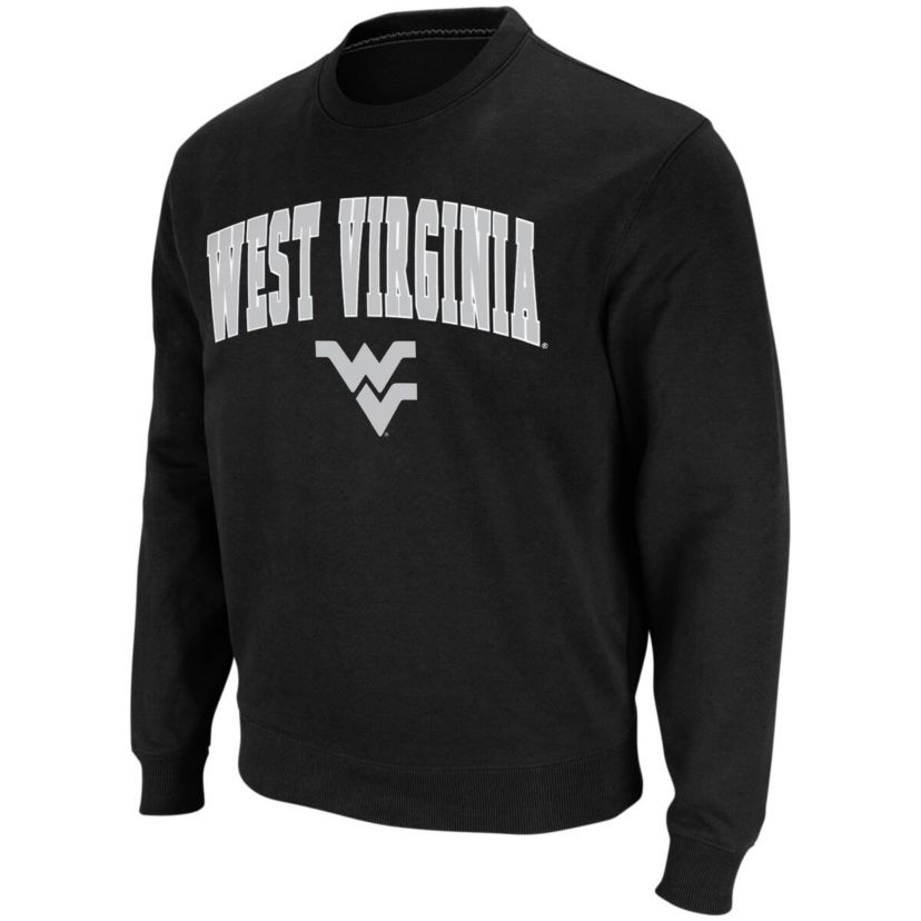 NCAA West Virginia Mountaineers Arch & Logo Crew Neck Sweatshirt