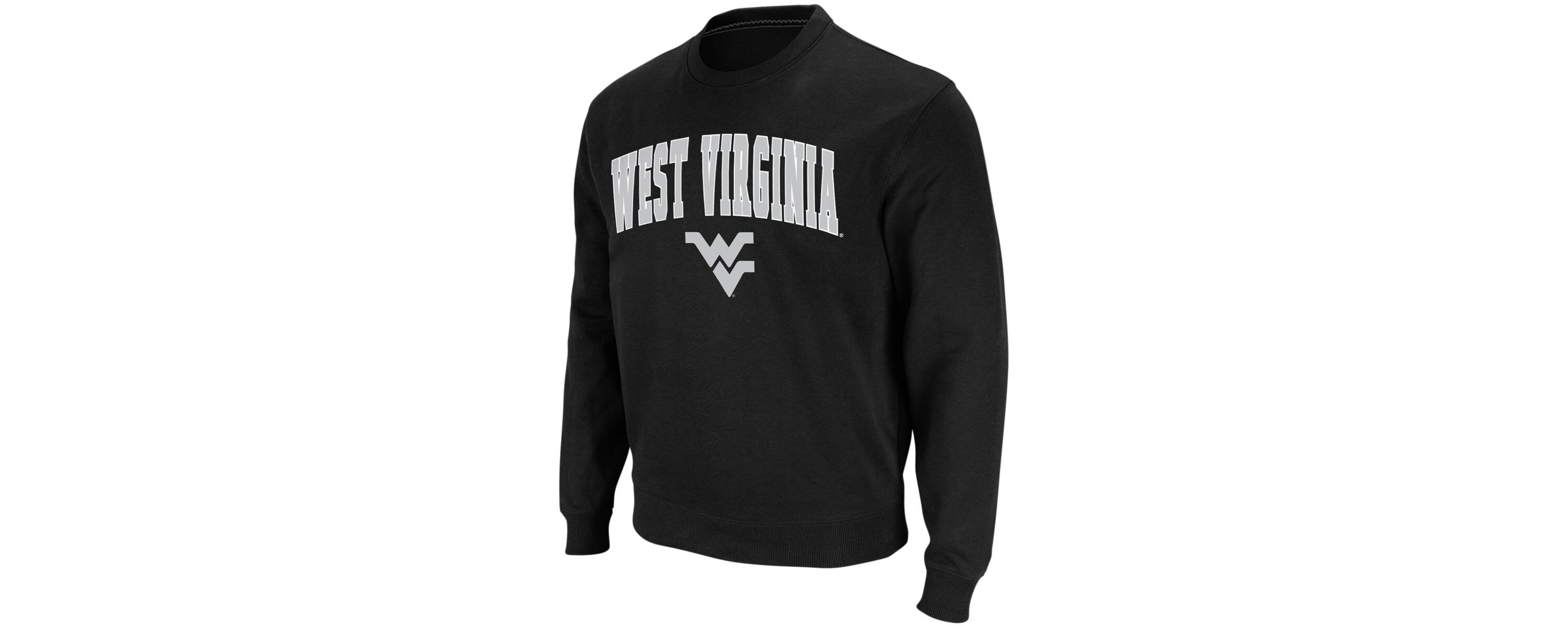 NCAA West Virginia Mountaineers Arch & Logo Crew Neck Sweatshirt