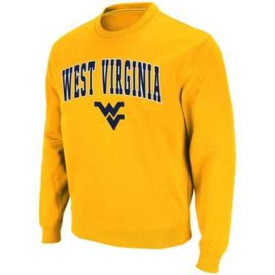 NCAA West Virginia Mountaineers Arch & Logo Crew Neck Sweatshirt