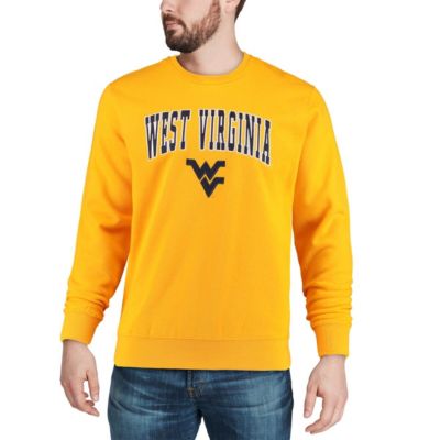 NCAA West Virginia Mountaineers Arch & Logo Crew Neck Sweatshirt