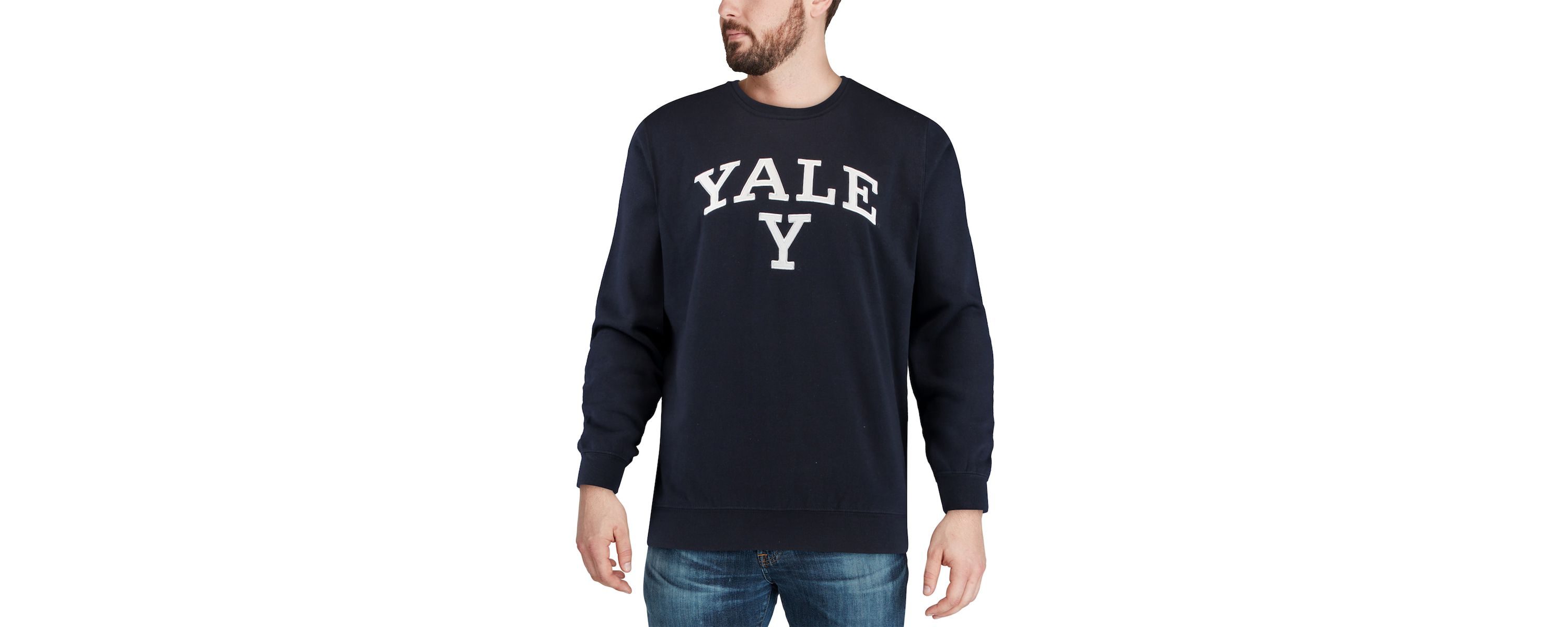 NCAA Yale Bulldogs Arch & Logo Crew Neck Sweatshirt