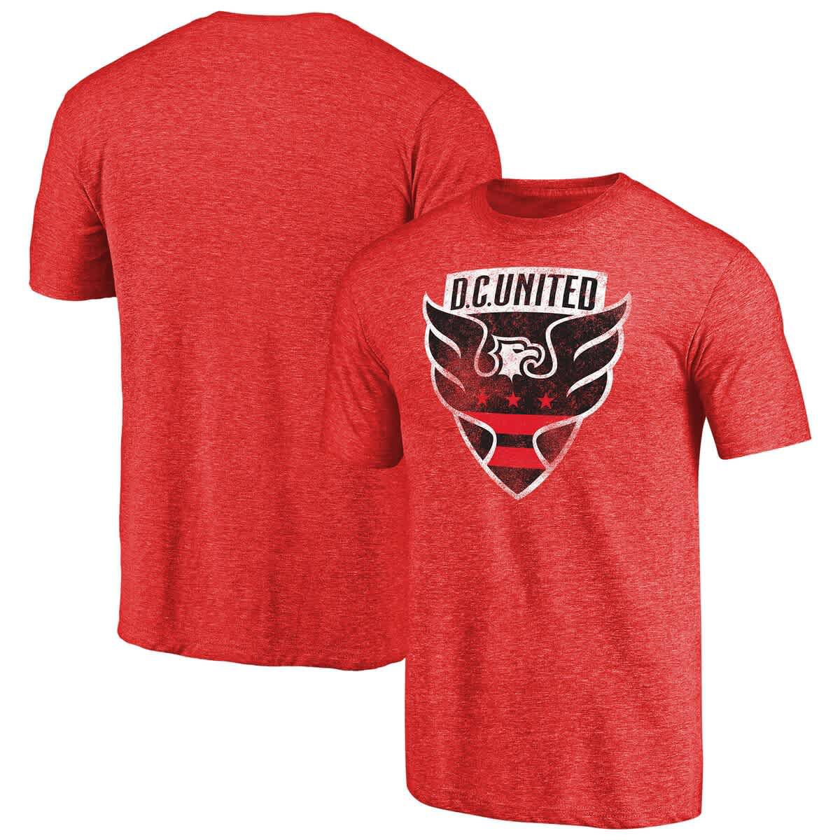 MLS D.C. United Primary Logo Distressed Tri-Blend T-Shirt