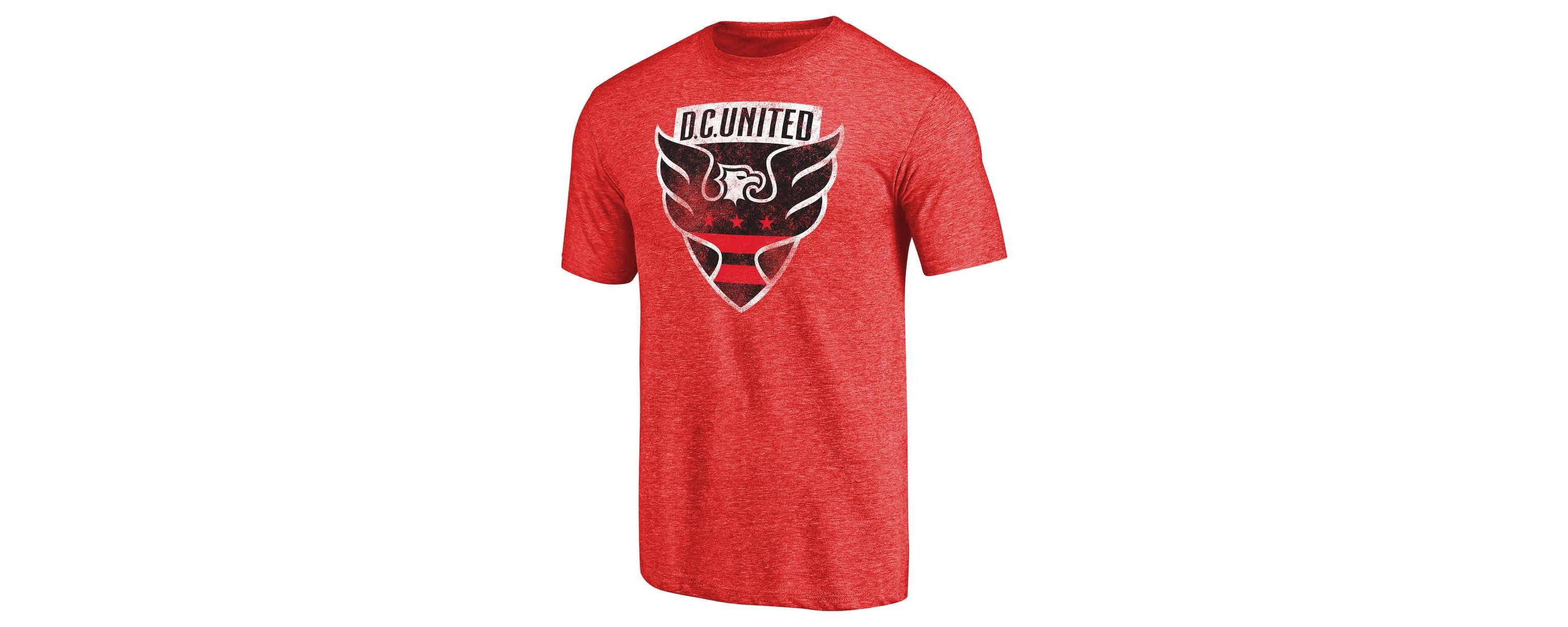 MLS D.C. United Primary Logo Distressed Tri-Blend T-Shirt