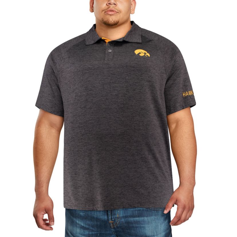 NCAA Iowa Hawkeyes Big & Tall Down Swing Polo