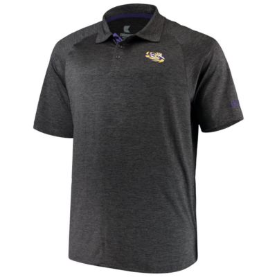 Colosseum Men's NCAA LSU Tigers Big & Tall Down Swing Polo, Black, 6XLB