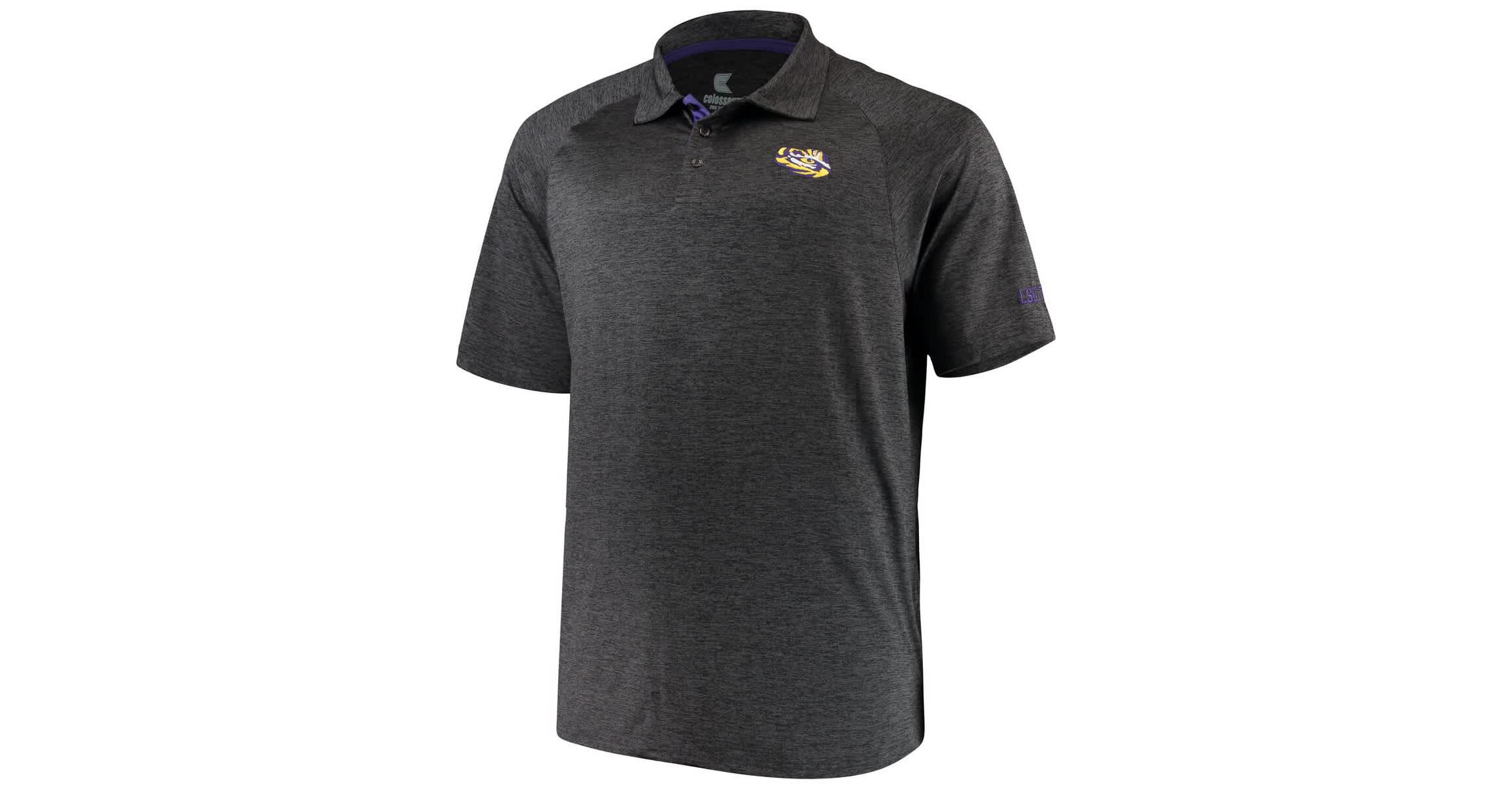 NCAA LSU Tigers Big & Tall Down Swing Polo