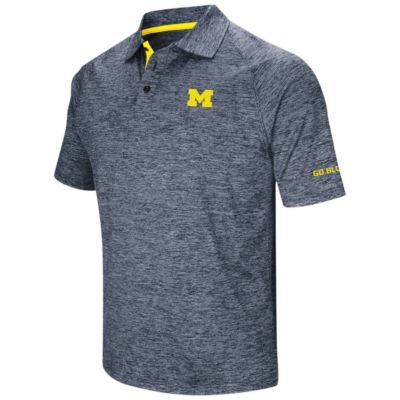 Colosseum Men's NCAA Michigan Wolverines Big & Tall Down Swing Polo, Navy Blue, 6XLB