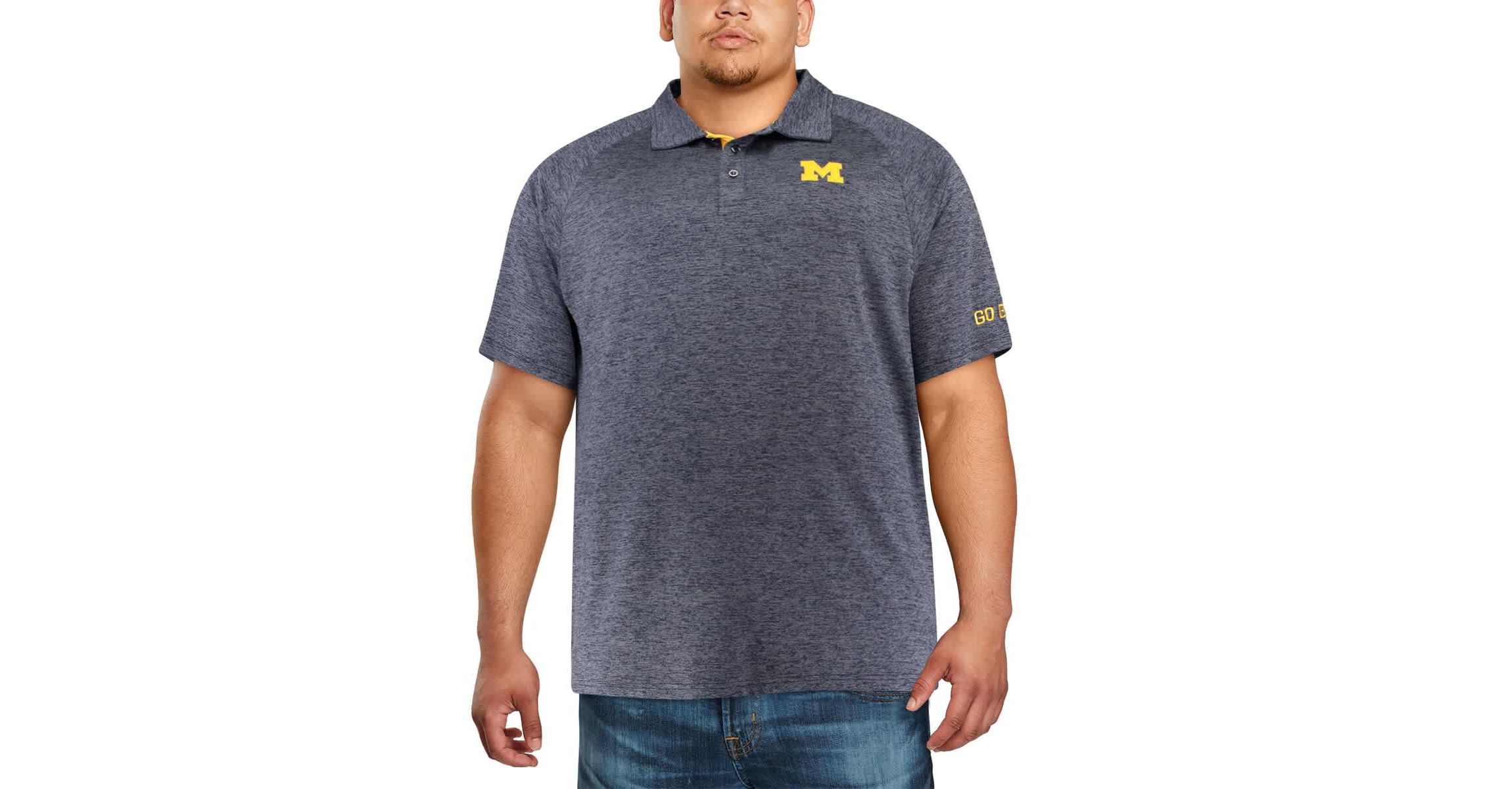NCAA Michigan Wolverines Big & Tall Down Swing Polo