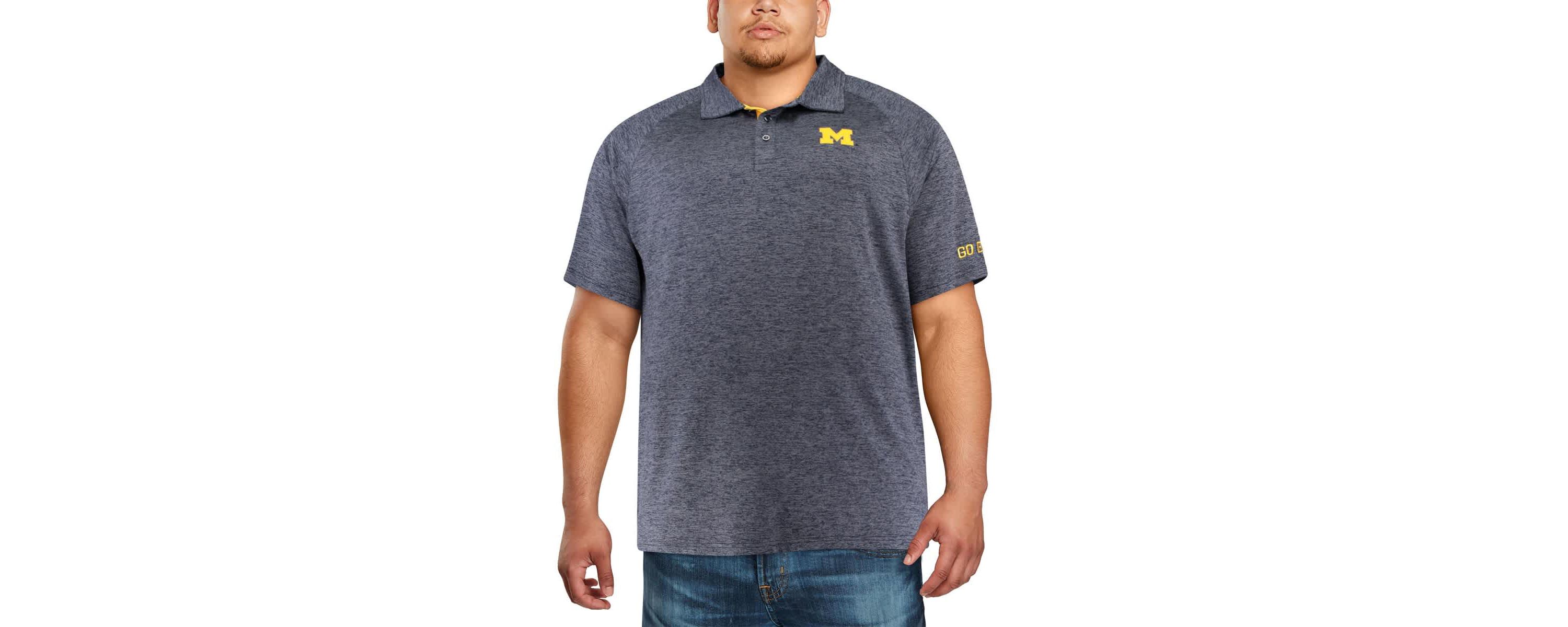 NCAA Michigan Wolverines Big & Tall Down Swing Polo