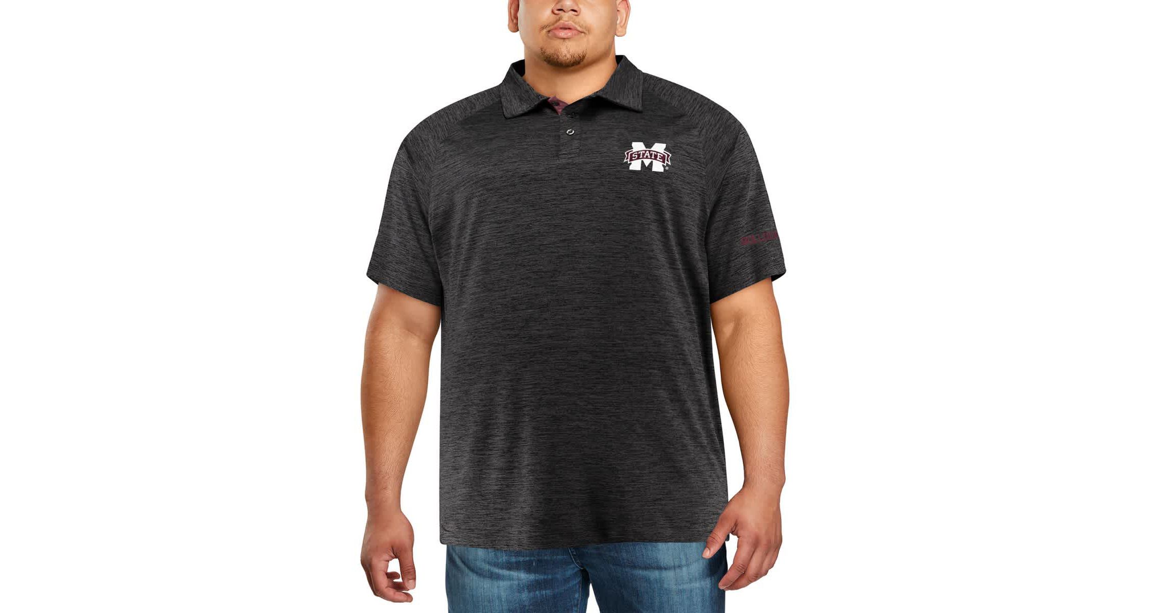 NCAA Mississippi State Bulldogs Big & Tall Down Swing Polo