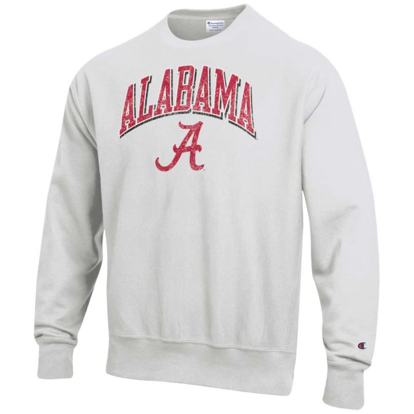 Alabama Crimson Tide NCAA Alabama Tide Arch Over Logo Reverse Weave Pullover Sweatshirt