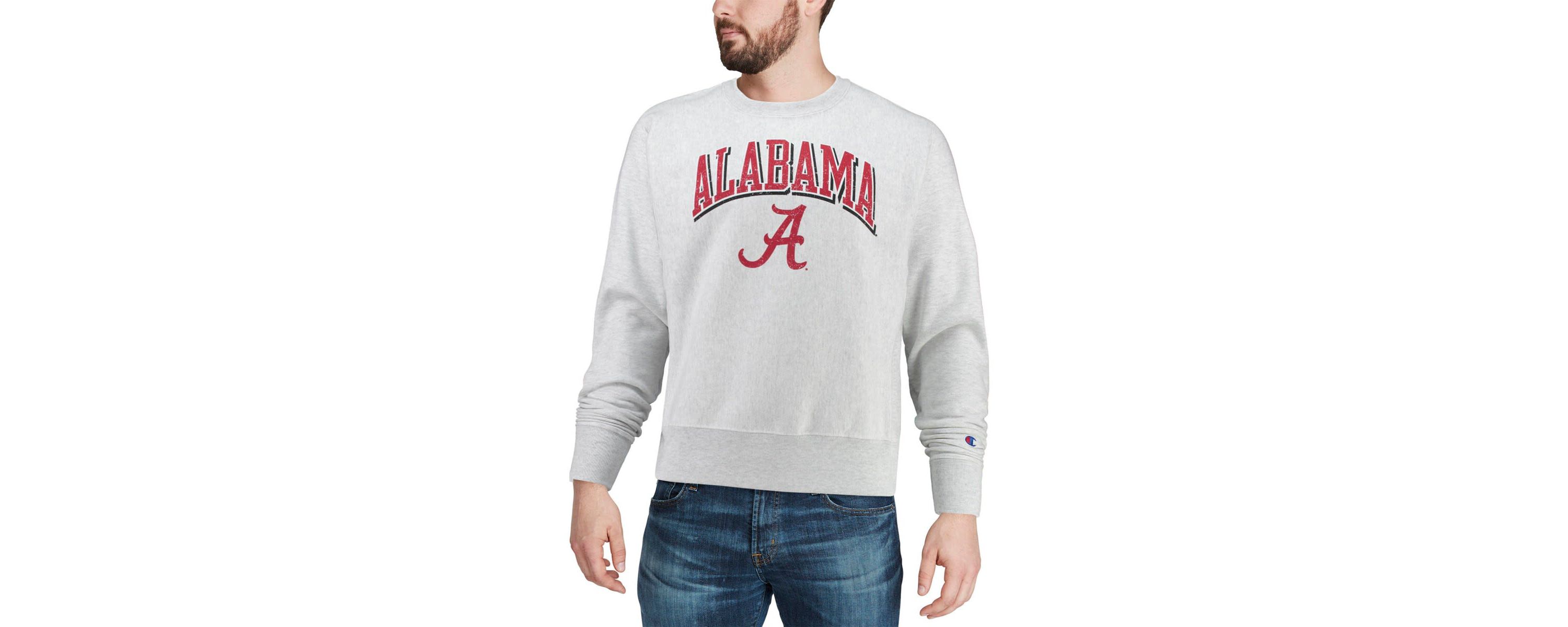 Alabama Crimson Tide NCAA Alabama Tide Arch Over Logo Reverse Weave Pullover Sweatshirt