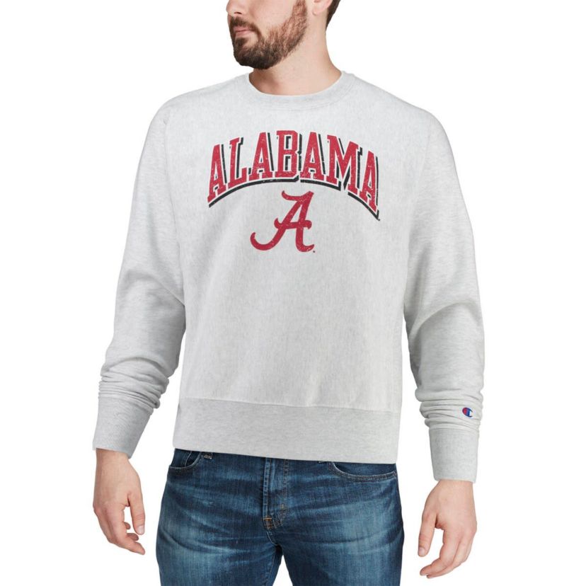 Alabama Crimson Tide NCAA Alabama Tide Arch Over Logo Reverse Weave Pullover Sweatshirt