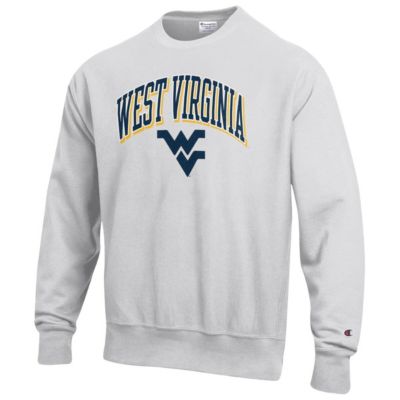 NCAA West Virginia Mountaineers Arch Over Logo Reverse Weave Pullover Sweatshirt