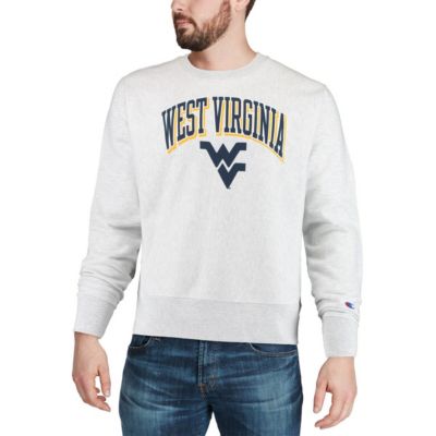 NCAA West Virginia Mountaineers Arch Over Logo Reverse Weave Pullover Sweatshirt