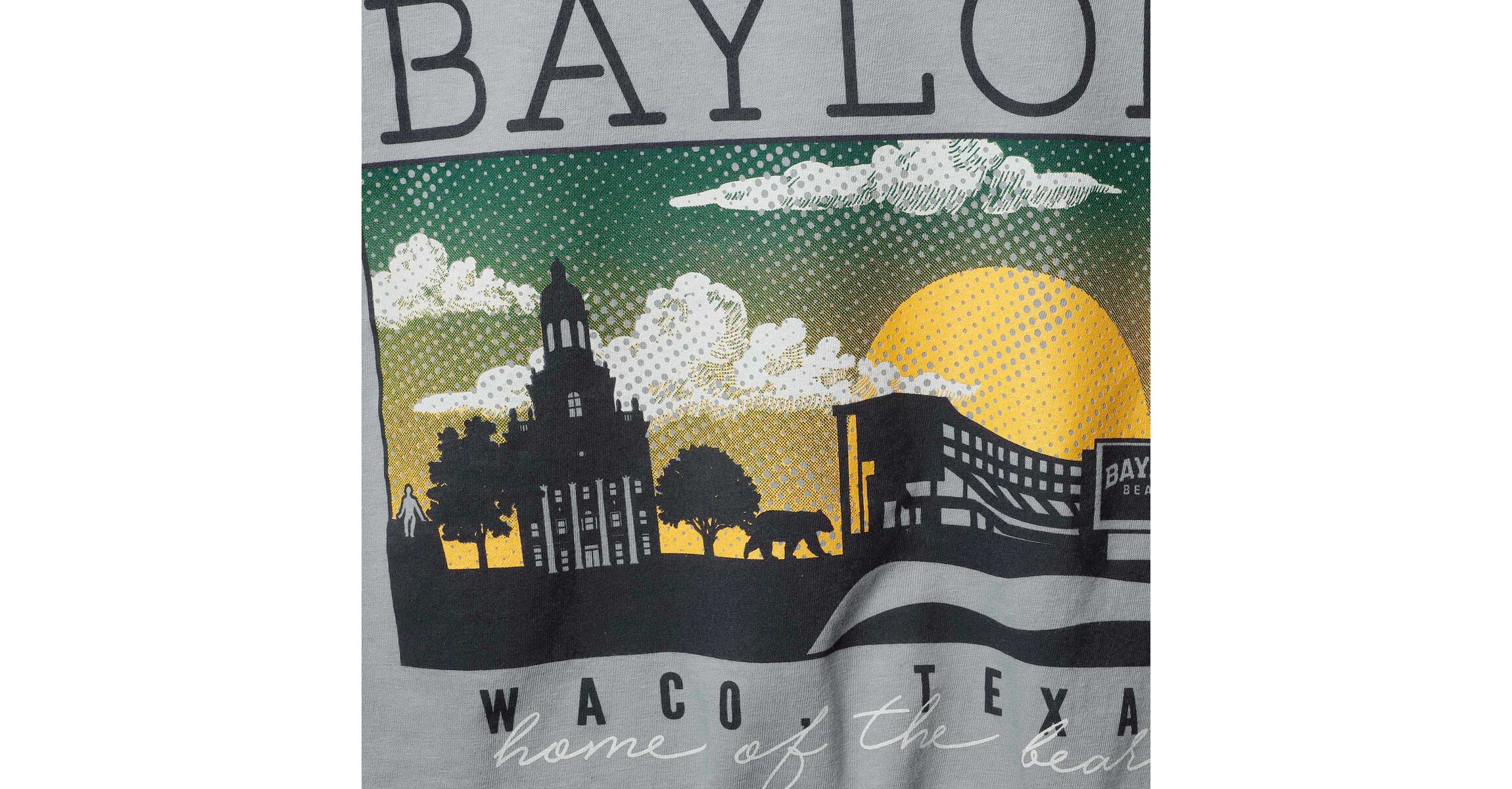 NCAA Baylor Bears Team Campus Scenery T-Shirt