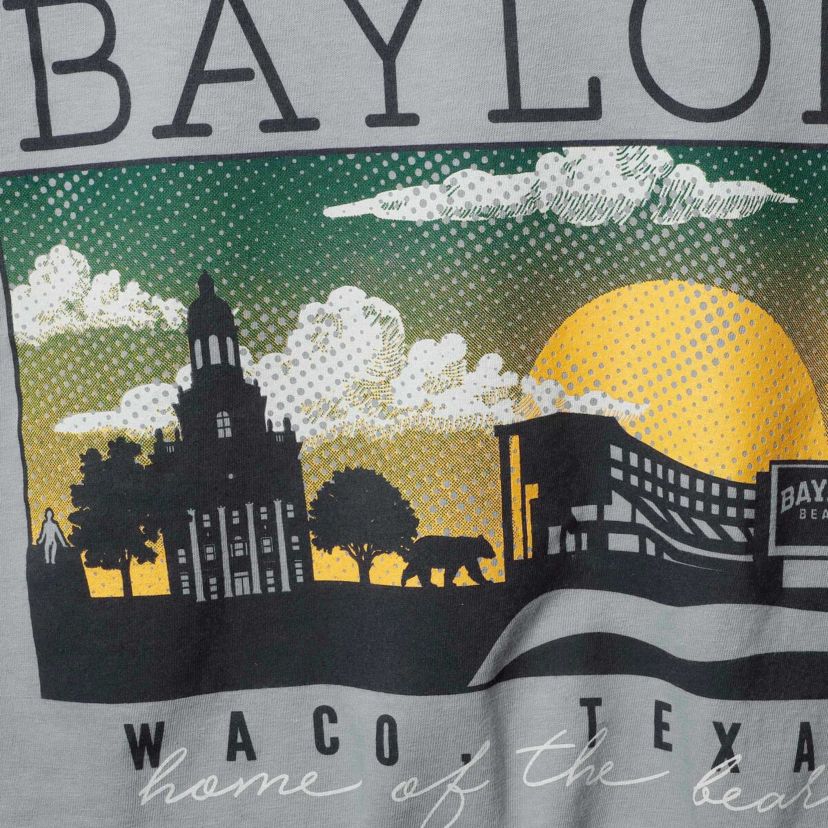 NCAA Baylor Bears Team Campus Scenery T-Shirt