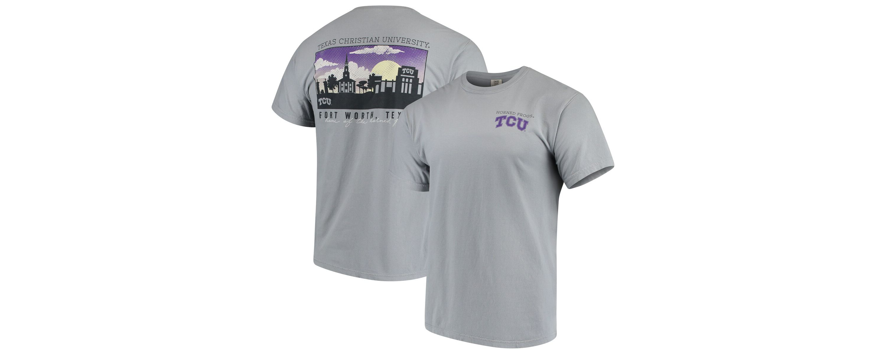 NCAA TCU Horned Frogs Team Campus Scenery T-Shirt