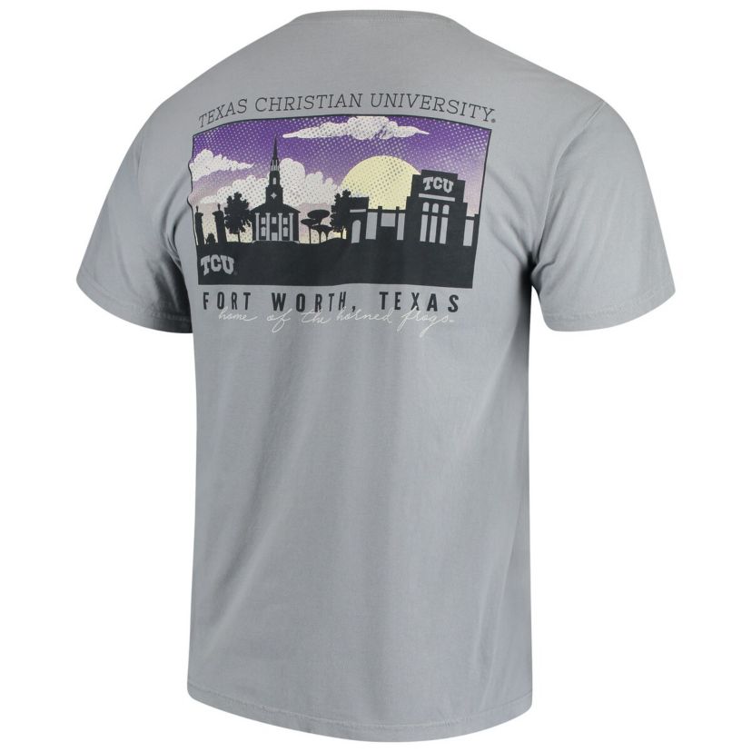 NCAA TCU Horned Frogs Team Campus Scenery T-Shirt