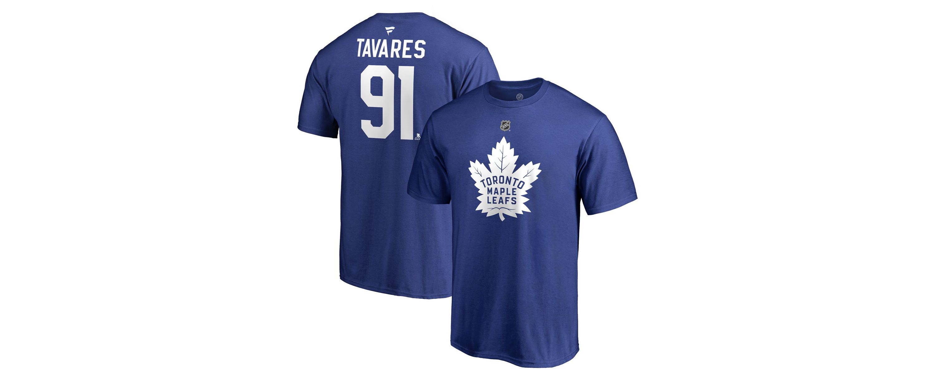 NHL Fanatics John Tavares Toronto Maple Leafs Authentic Stack Name & Number T-Shirt