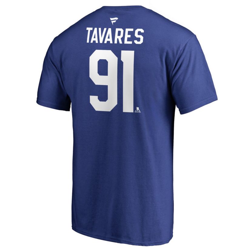 NHL Fanatics John Tavares Toronto Maple Leafs Authentic Stack Name & Number T-Shirt