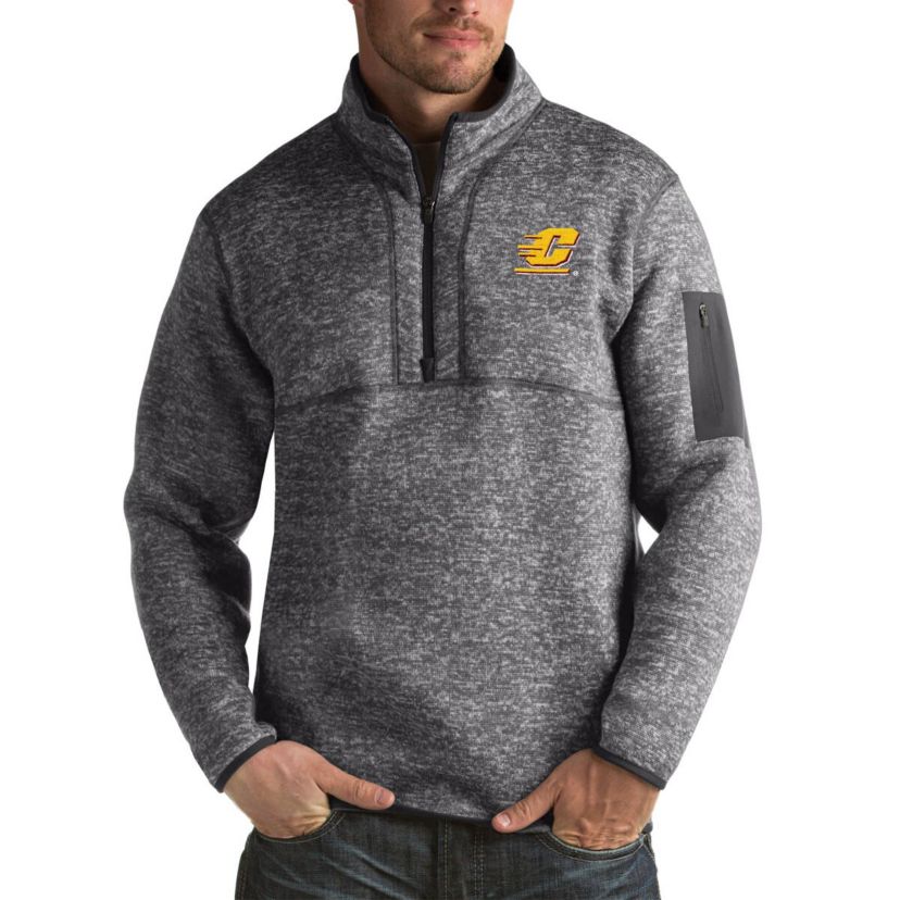 Central Michigan Chippewas NCAA Cent. Michigan Chippewas Fortune Big & Tall Quarter-Zip Pullover Jacket