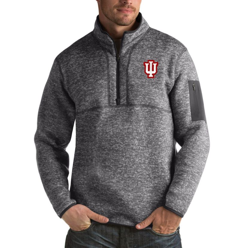 NCAA Indiana Hoosiers Fortune Big & Tall Quarter-Zip Pullover Jacket