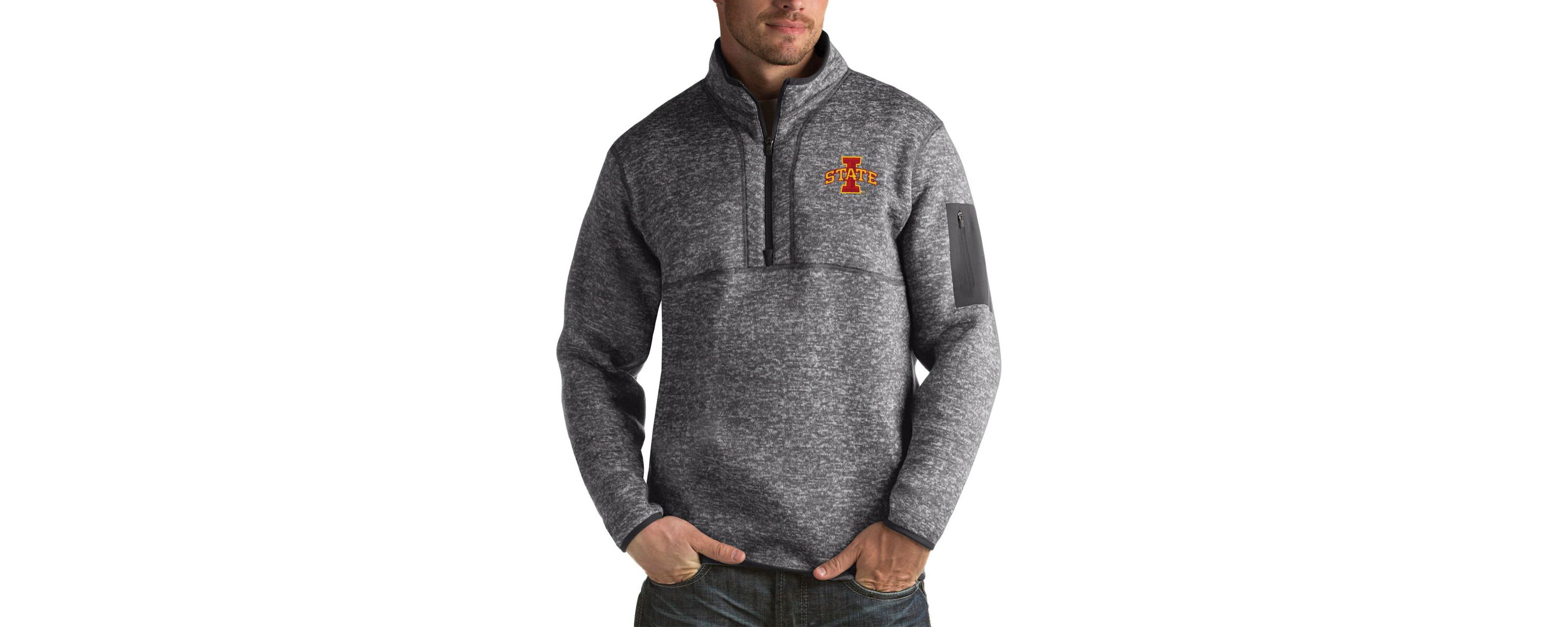 NCAA Iowa State Cyclones Fortune Big & Tall Quarter-Zip Pullover Jacket