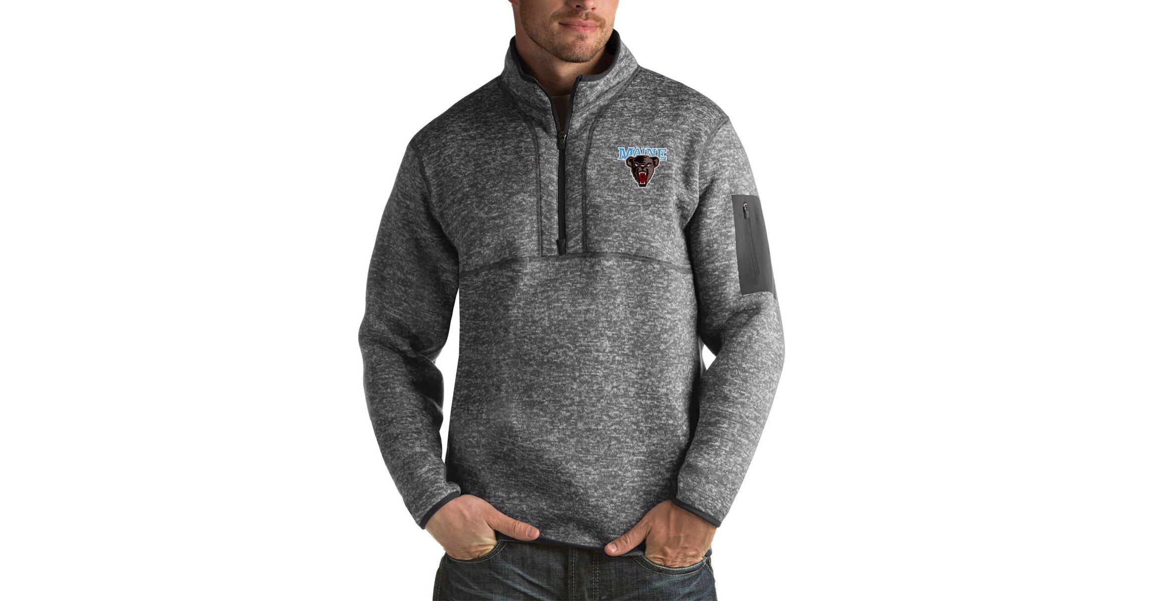 Maine Black Bears NCAA Maine Bears Fortune Big & Tall Quarter-Zip Pullover Jacket