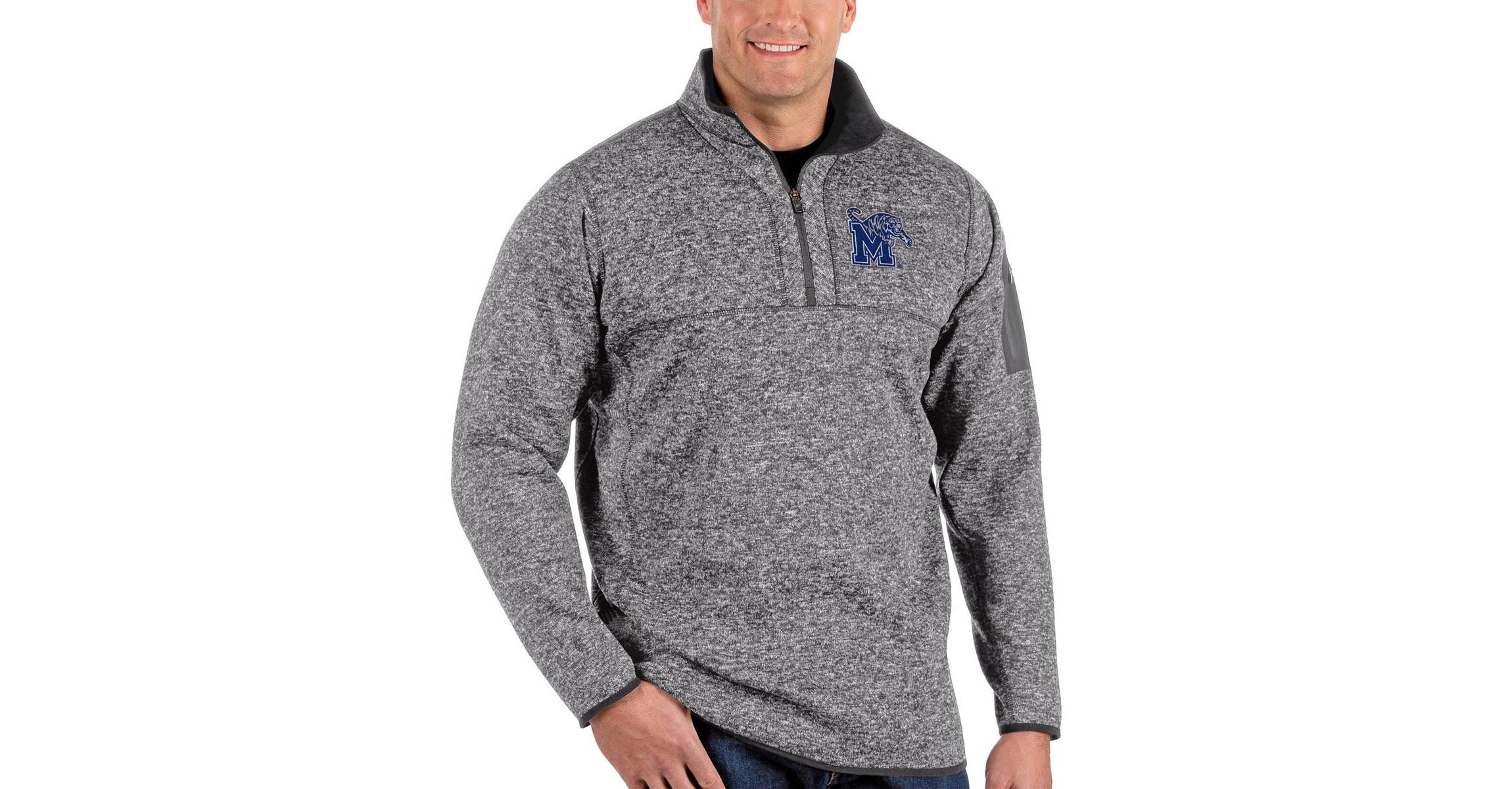NCAA Memphis Tigers Fortune Big & Tall Quarter-Zip Pullover Jacket