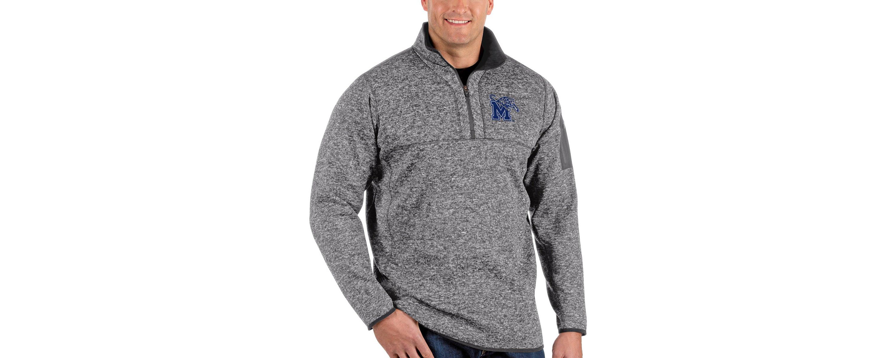 NCAA Memphis Tigers Fortune Big & Tall Quarter-Zip Pullover Jacket