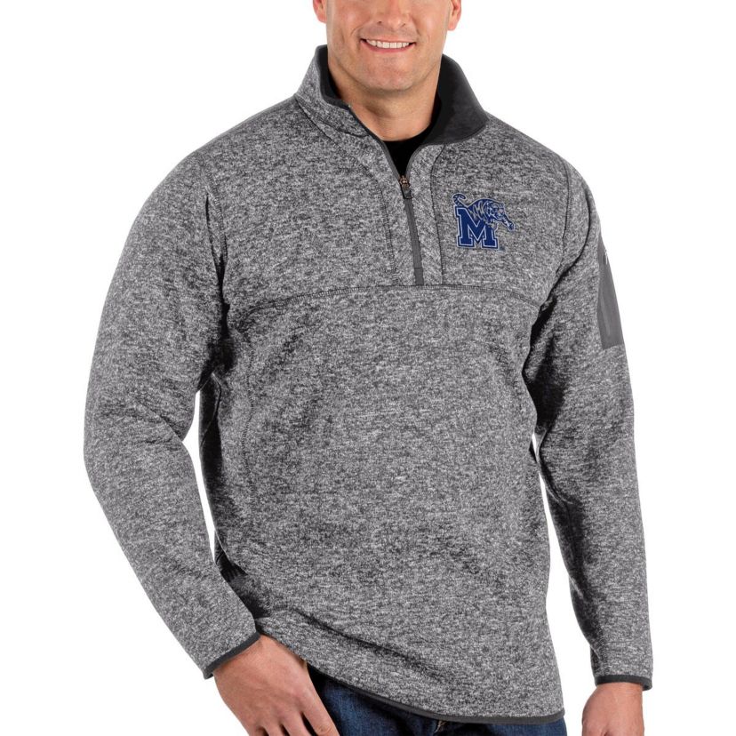 NCAA Memphis Tigers Fortune Big & Tall Quarter-Zip Pullover Jacket