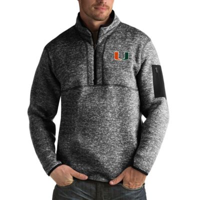 Miami (FL) Hurricanes NCAA Fortune Big & Tall Quarter-Zip Pullover Jacket