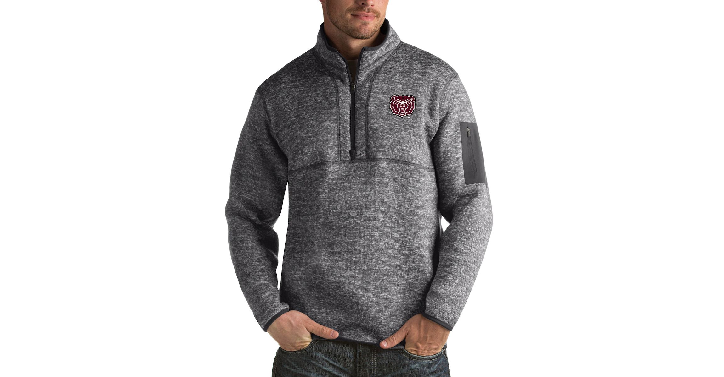 Missouri State Bears NCAA Missouri State University Bears Fortune Big & Tall Quarter-Zip Pullover Jacket