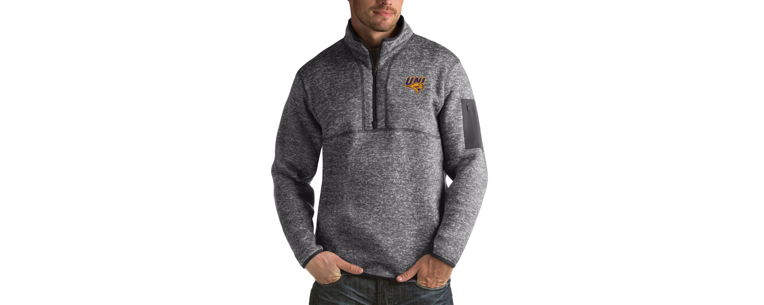 NCAA Northern Iowa Panthers Fortune Big & Tall Quarter-Zip Pullover Jacket
