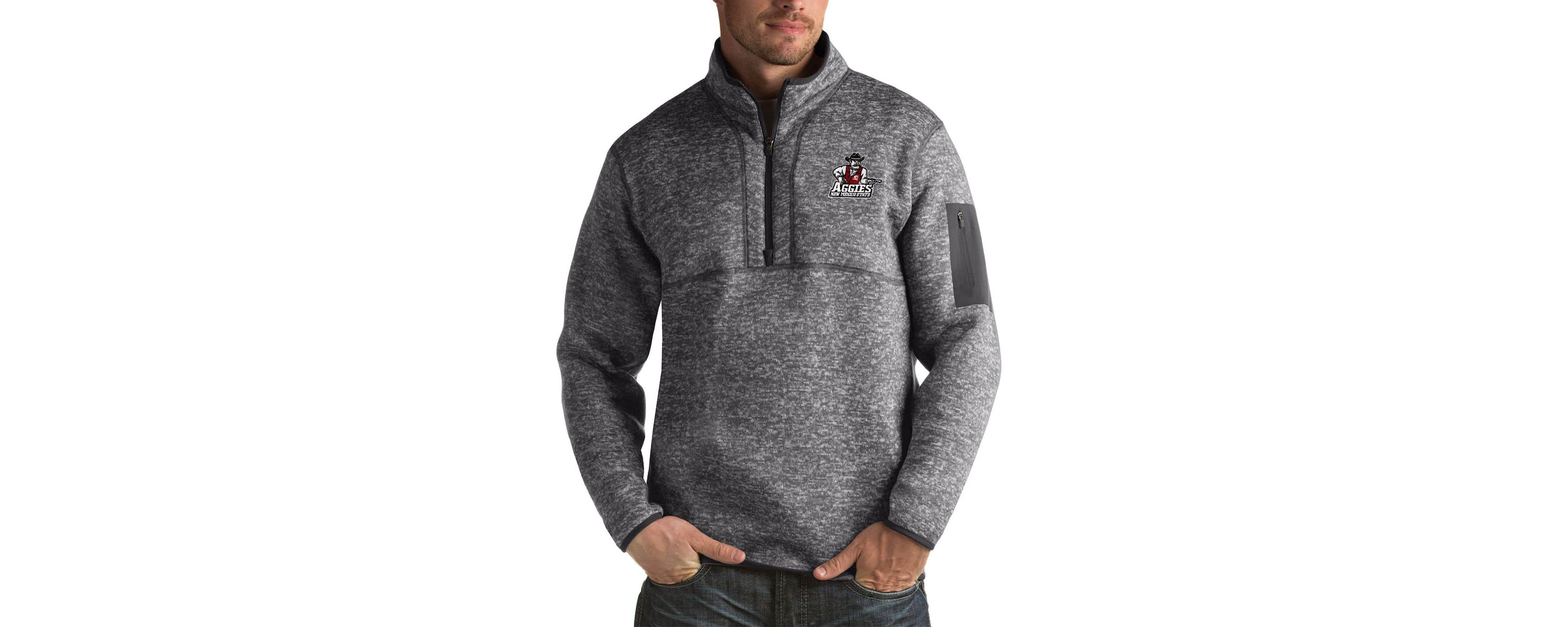 NCAA New Mexico State Aggies Fortune Big & Tall Quarter-Zip Pullover Jacket
