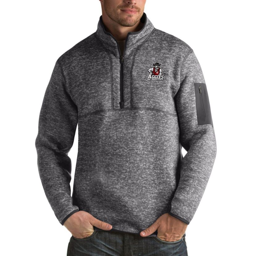 NCAA New Mexico State Aggies Fortune Big & Tall Quarter-Zip Pullover Jacket