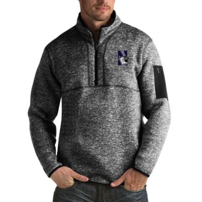 NCAA Northwestern Wildcats Fortune Big & Tall Quarter-Zip Pullover Jacket