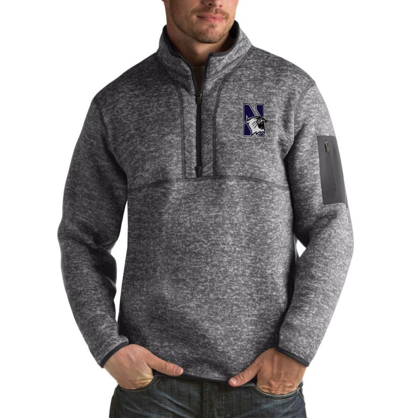 NCAA Northwestern Wildcats Fortune Big & Tall Quarter-Zip Pullover Jacket