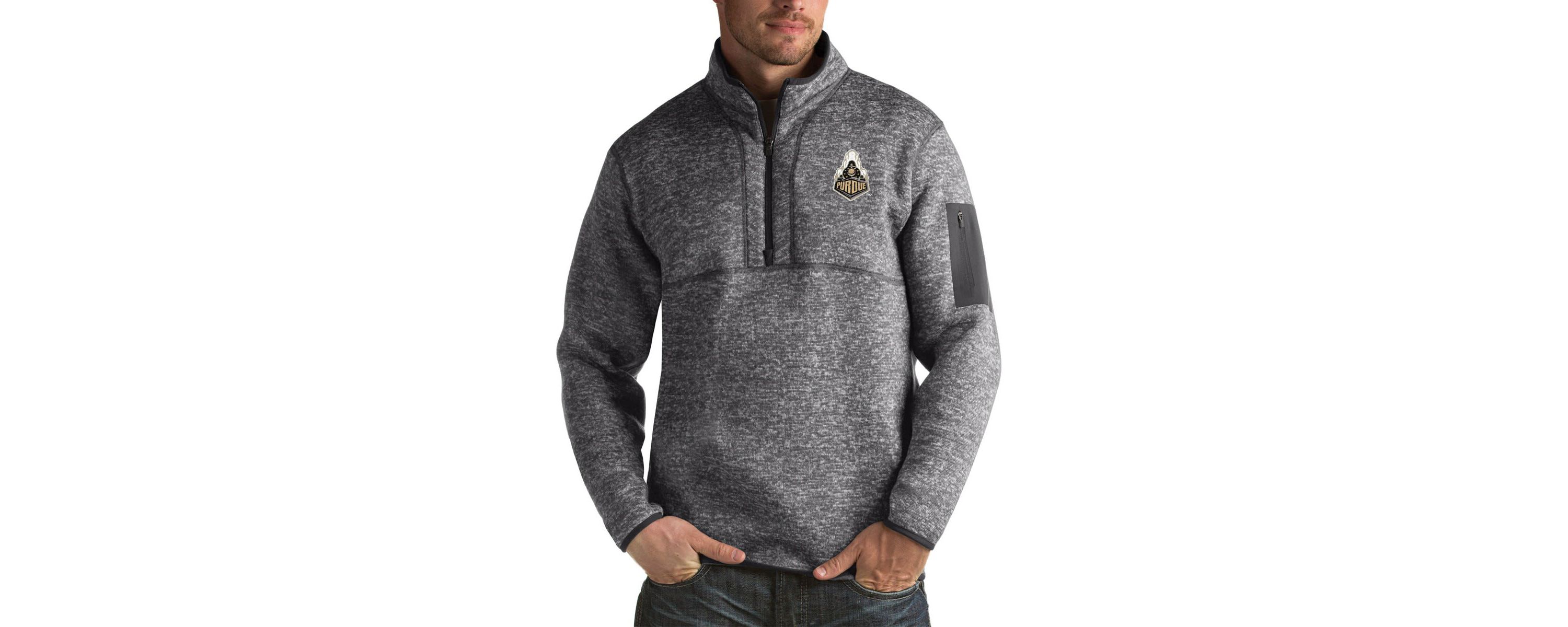 NCAA Purdue Boilermakers Fortune Big & Tall Quarter-Zip Pullover Jacket