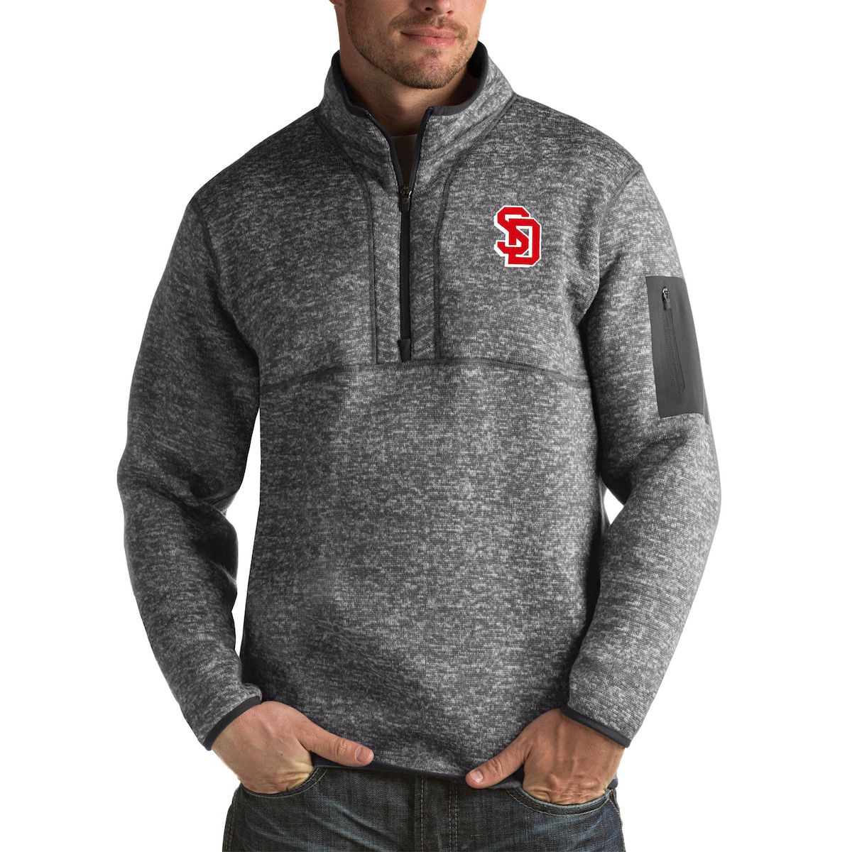 NCAA South Dakota Coyotes Fortune Big & Tall Quarter-Zip Pullover Jacket