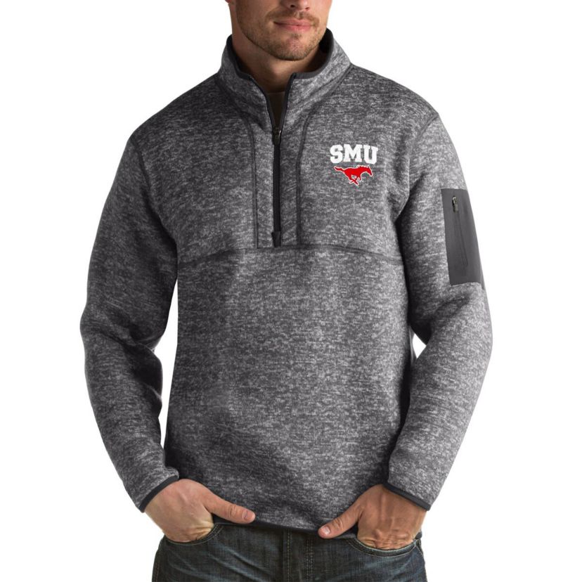 NCAA SMU Mustangs Fortune Big & Tall Quarter-Zip Pullover Jacket