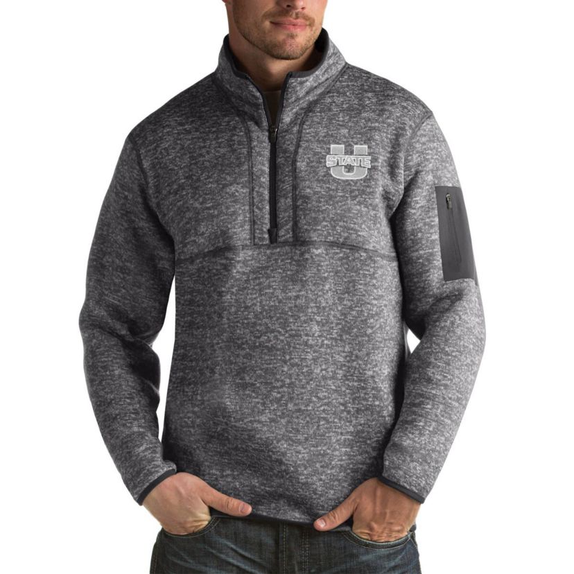 NCAA Utah State Aggies Fortune Big & Tall Quarter-Zip Pullover Jacket