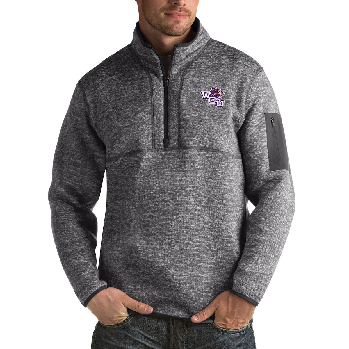 NCAA Western Carolina Catamounts Fortune Big & Tall Quarter-Zip Pullover Jacket