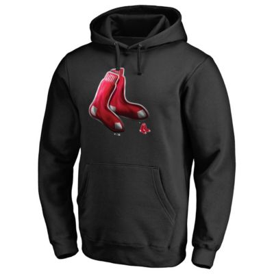 Fanatics MTO Label Men's Boston Red Sox MLB Boston Sox Midnight Mascot Pullover Hoodie, Black, Small