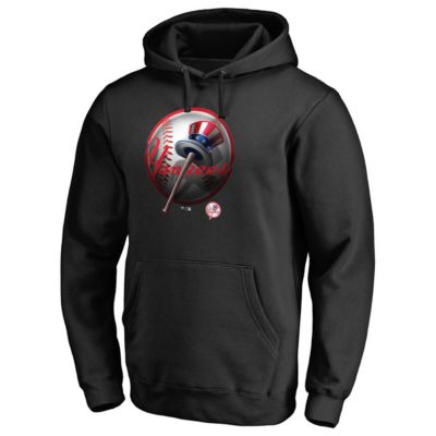 Fanatics MTO Label Men's MLB New York Yankees Midnight Mascot Pullover Hoodie, Black, 2XL
