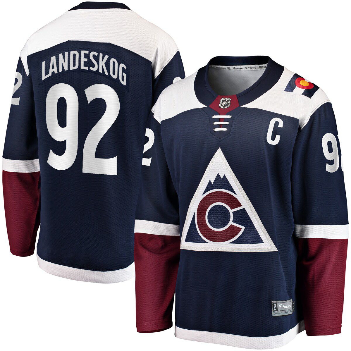 NHL Fanatics Gabriel Landeskog Colorado Avalanche Breakaway Jersey