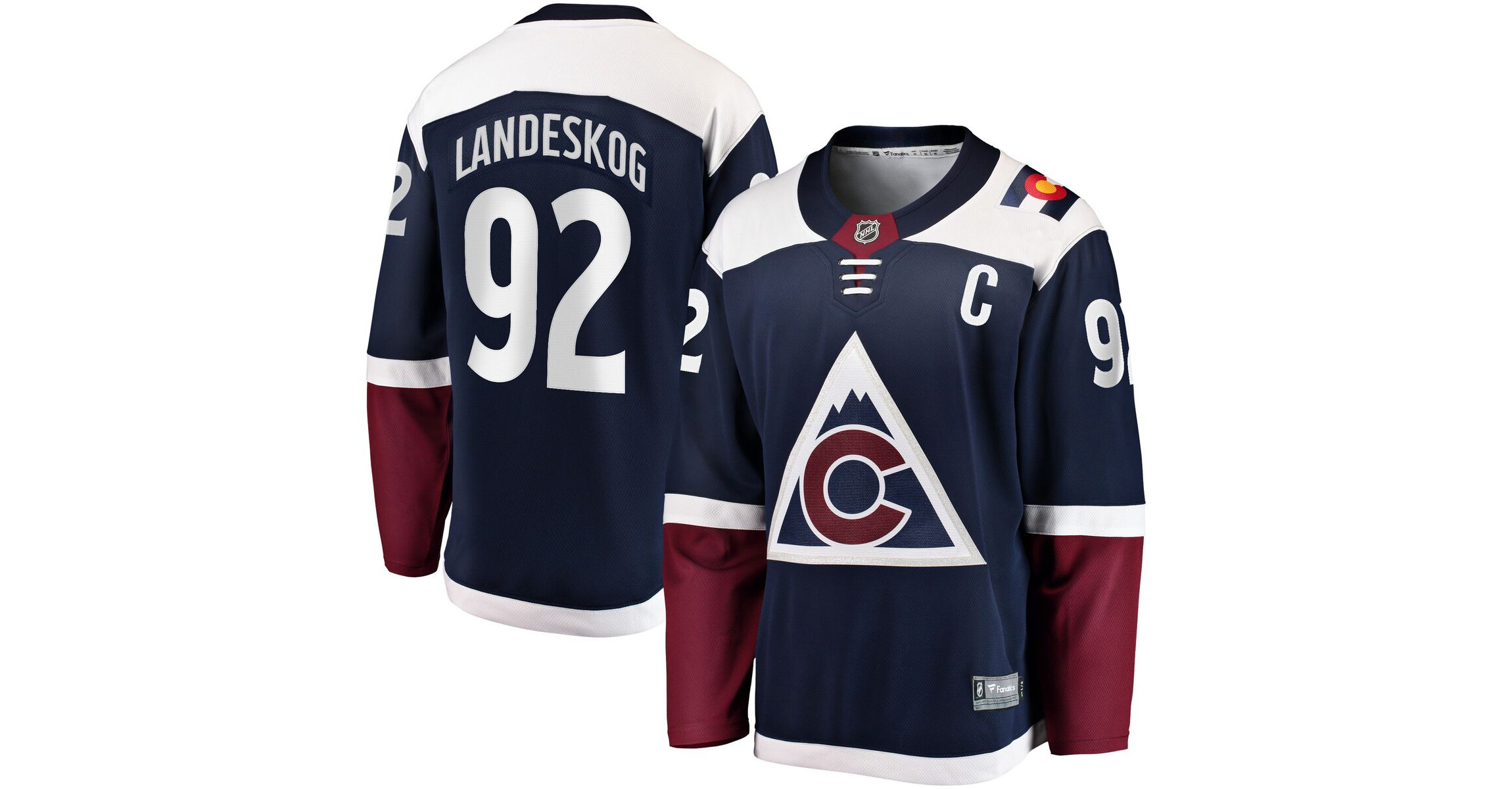 NHL Fanatics Gabriel Landeskog Colorado Avalanche Breakaway Jersey
