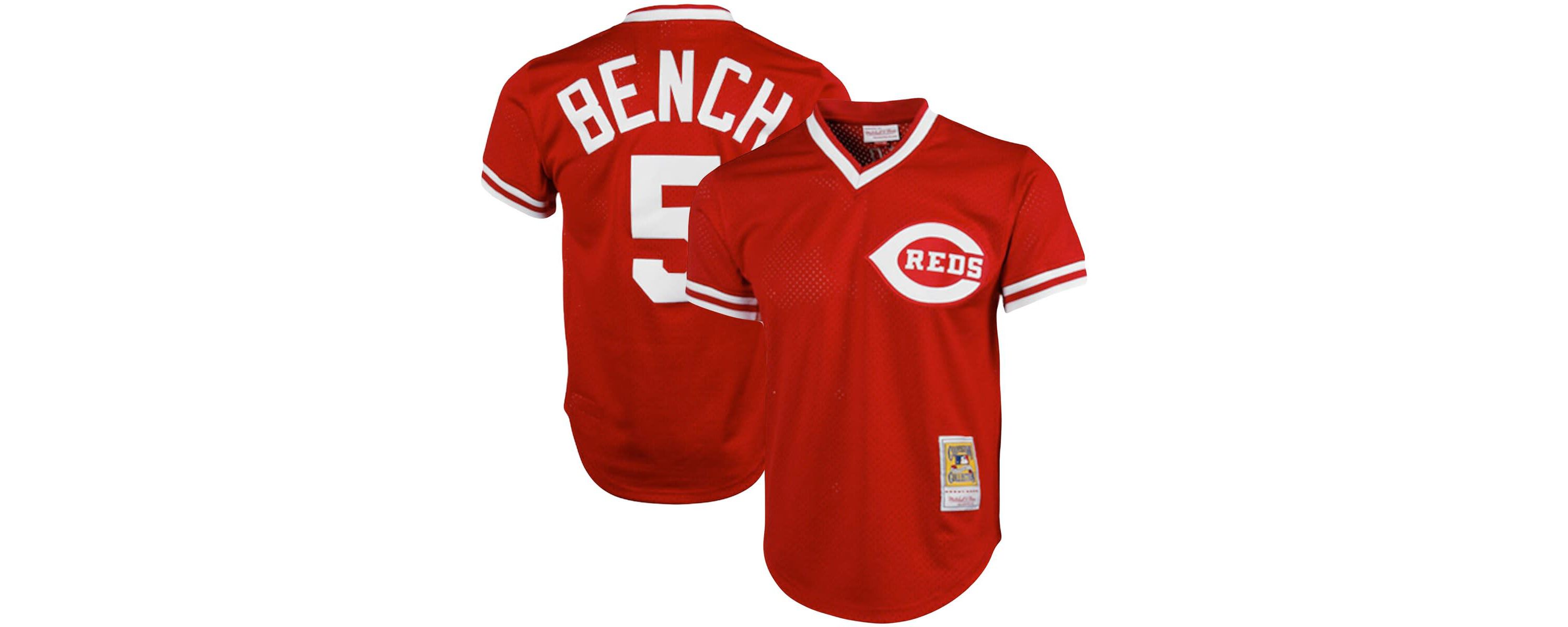 MLB Johnny Bench Cincinnati Reds Cooperstown Collection Big & Tall Mesh Batting Practice Jersey